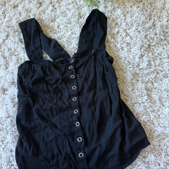 Forever 21 Midnight Black Buttoned Tank Top - Picture 3 of 6